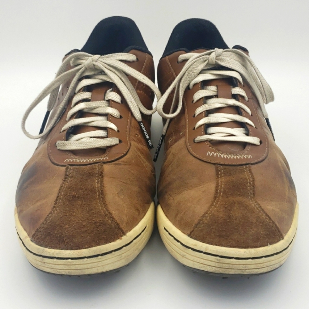 ADIDAS Tan Distressed Sneakers